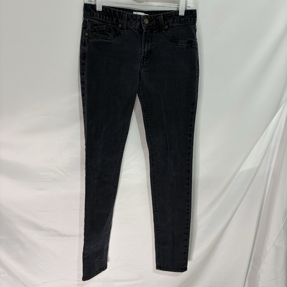 Aristocrat Womens Tempest Black Skinny Jeans Size 29 USA Made Mid Rise 32 Inseam